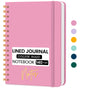 Lined Spiral Journal Notebook, A5 College Ruled Notebook for Note-Taking