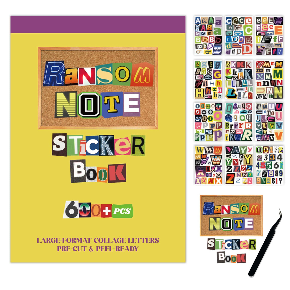 1500Pcs Alphabet Letter Stickers Book & Scrapbook Supplies
