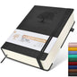 Lined Journal Notebook -365 Pages A5 Thick Journals for Writing Ruled Notebook, Hardcover Leather Journal for Women Men Daily Journal Notebook for Work, Note Taking, 100Gsm Lined Paper( 5.75'' X 8.38'' Green)