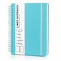Lined Spiral Notebook for Women, A5 College Ruled Leather Spiral Journals