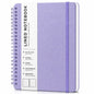 Lined Spiral Notebook for Women, A5 College Ruled Leather Spiral Journals