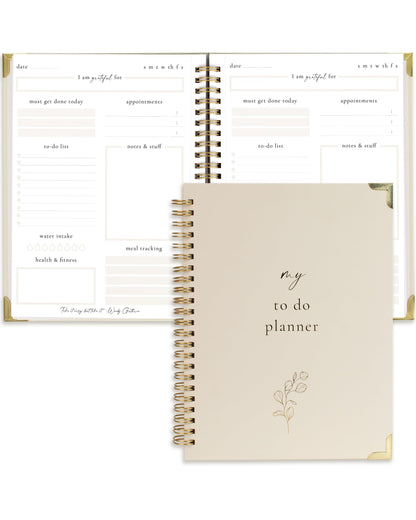 Beautiful To Do List Notebook - Aesthetic Undated ADHD Daily Planner Gift