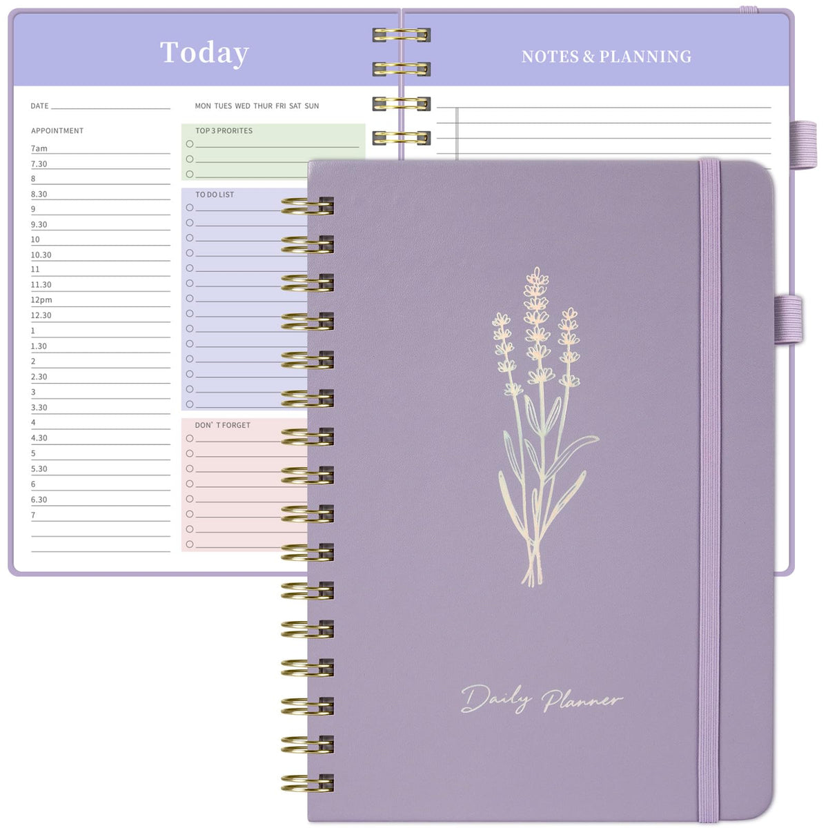 Oucaru Undated Weekly Planner A5, 52-Week Goal & Habit Tracker Notebook
