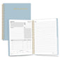 SUNEE Half Meeting Half Note - 7.5"x10" Professional Notebooks for Work - 160 Pages, B5 Size Project Planner, Spiral Meeting Agenda/Minutes Organizer for Women Men, Note Taking, Office & Business