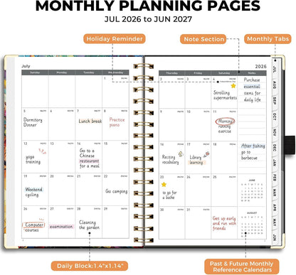 AHGXG Academic Planner 2026-2027, July 2026 - June 2027, 5.7" x 8.3"