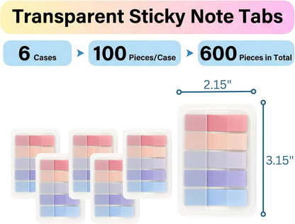 Mr. Pen- Transparent Sticky Notes Tabs, 600 pcs