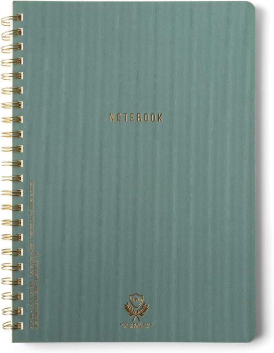 DesignWorks Ink Textured Spiral Notebook, Juniper Green, 8.25 x 11.625 in