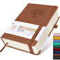 Lined Journal Notebook -365 Pages A5 Thick Journals for Writing Ruled Notebook, Hardcover Leather Journal for Women Men Daily Journal Notebook for Work, Note Taking, 100Gsm Lined Paper( 5.75'' X 8.38'' Green)
