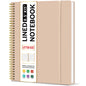 Taja Large Spiral Lined Notebook for Work, Journal for Women & Men