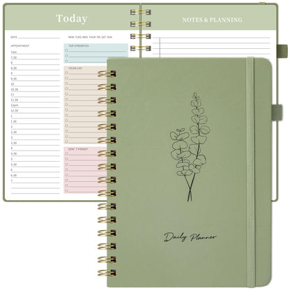 Oucaru Undated Weekly Planner A5, 52-Week Goal & Habit Tracker Notebook