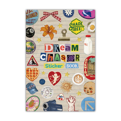 PRSTINCOL Sweetheart Vintage Style Sticker Book, 30 Pages of Aesthetic Stickers for Journaling Adults, Cute Retro Floral and Love Ephemera, 8.3 by 5.5 Inches, Over 550 Pieces