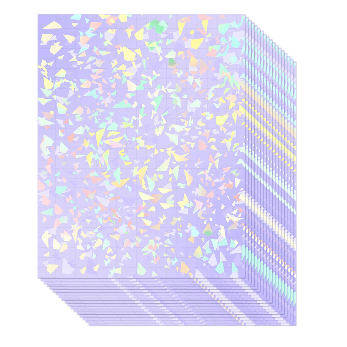 36 Sheets Holographic Laminate Sheets Clear Self Adhesive Sticker Paper