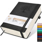 Lined Journal Notebook -365 Pages A5 Thick Journals for Writing Ruled Notebook, Hardcover Leather Journal for Women Men Daily Journal Notebook for Work, Note Taking, 100Gsm Lined Paper( 5.75'' X 8.38'' Green)