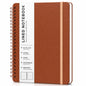 Lined Spiral Notebook for Women, A5 College Ruled Leather Spiral Journals