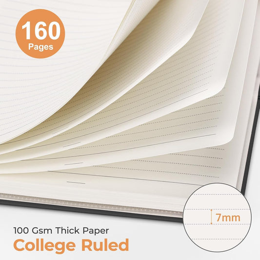AHGXG Spiral Journal Notebook, 160 Lined Pages, A5 Size (5.7'' x 8.3'')