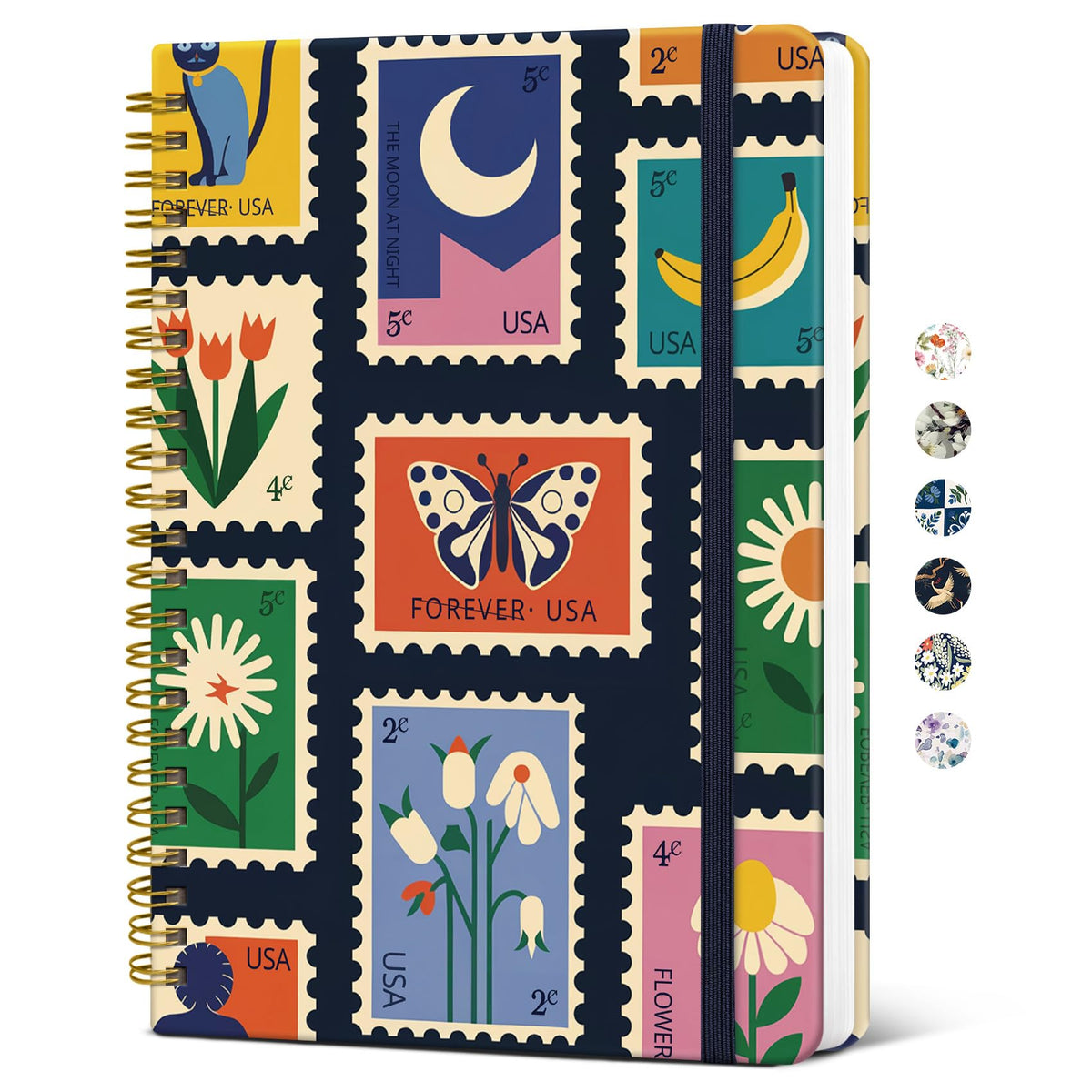 Taja Spiral Lined Journal for Women, Pretty Hardcover Journal Notebook, A5
