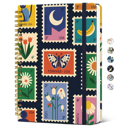 Taja Spiral Lined Journal for Women, Pretty Hardcover Journal Notebook, A5