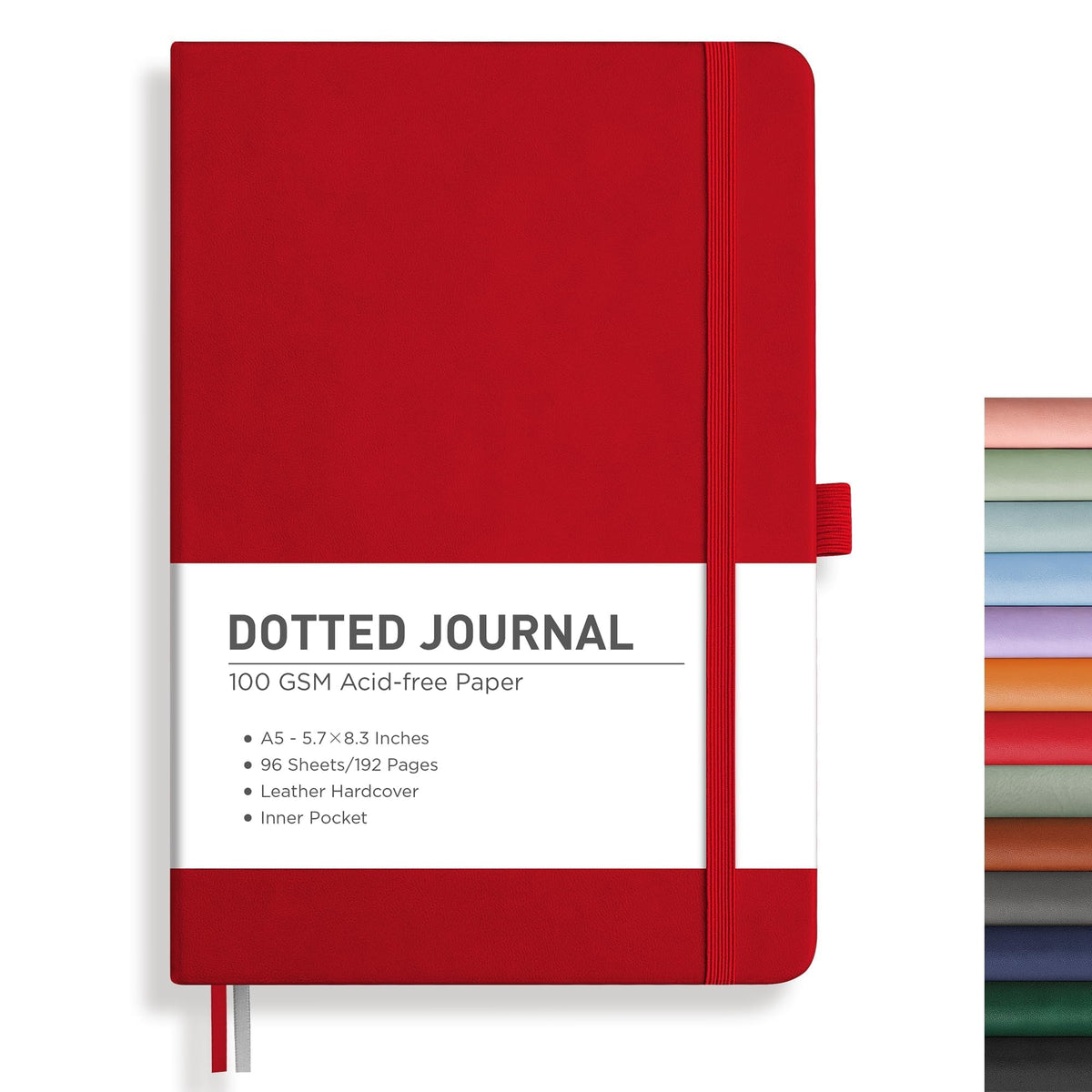 RETTACY Lined Journal Notebook, 192 Numbered Pages, A5 Size (5.7'' x 8.3'')