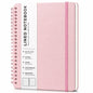 Lined Spiral Notebook for Women, A5 College Ruled Leather Spiral Journals