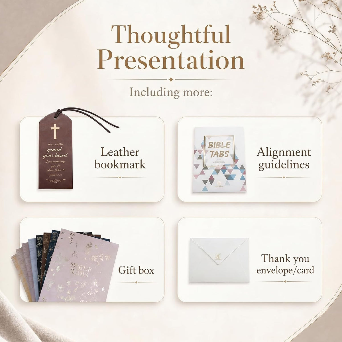 UPAFEXXI-Bible Tabs with Book Summaries, 3D Gold Foil Embossed Lettering
