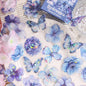 Doraking 60 Pieces Glitter Shiny Flower Stickers for Journaling Art Crafts
