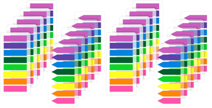 (2000 Pcs) Translucent Bright Sticky Tabs and Arrow Flags for Notebooks