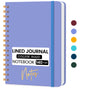 Lined Spiral Journal Notebook, A5 College Ruled Notebook for Note-Taking