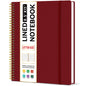 Taja Large Spiral Lined Notebook for Work, Journal for Women & Men
