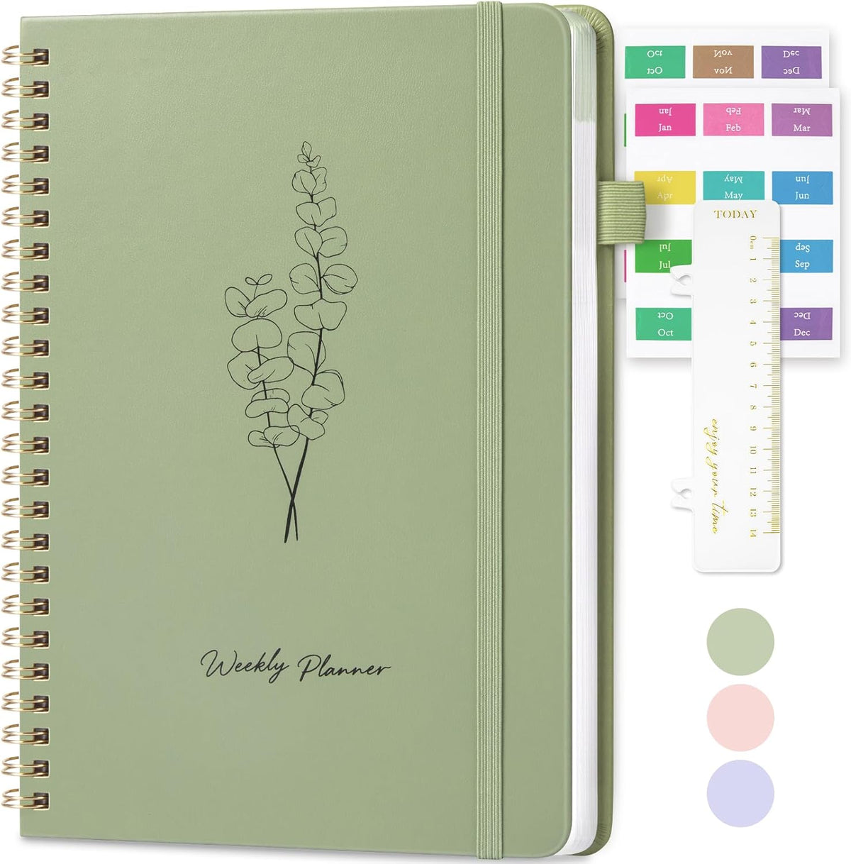 Oucaru Undated Weekly Planner A5, 52-Week Goal & Habit Tracker Notebook