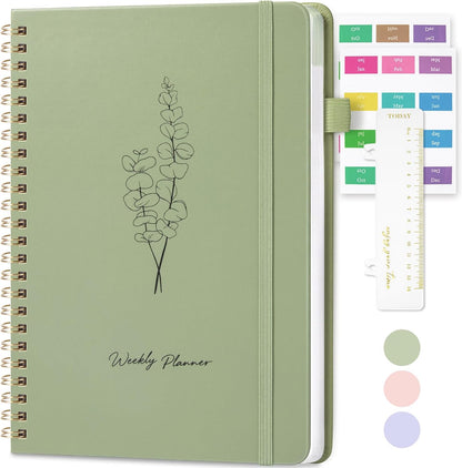 Oucaru Undated Weekly Planner A5, 52-Week Goal & Habit Tracker Notebook