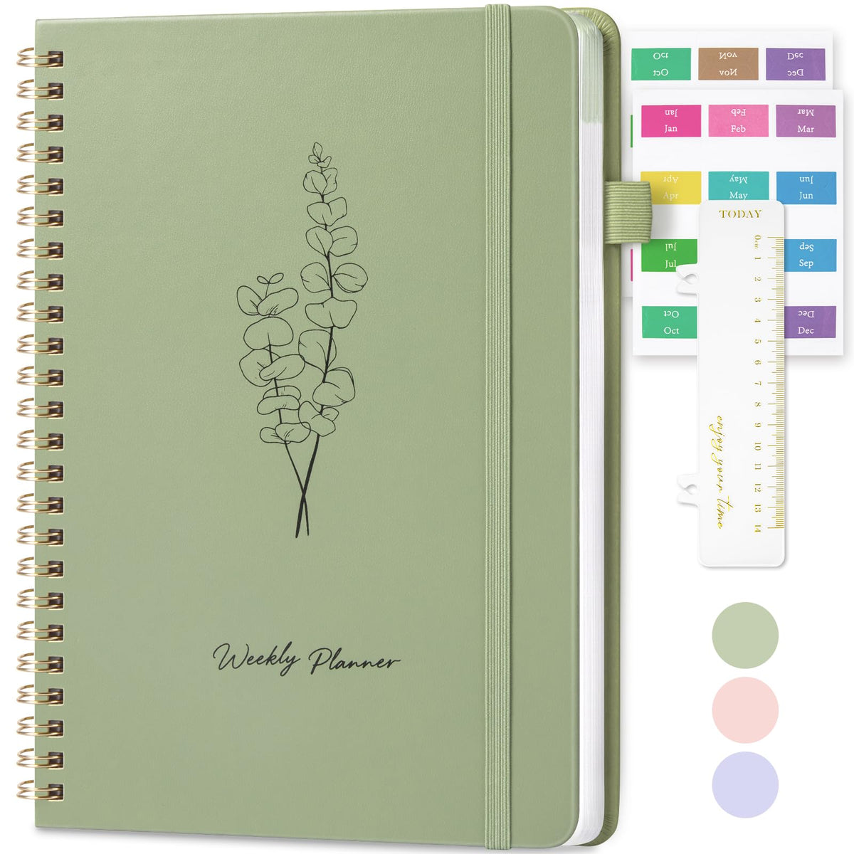 Oucaru Undated Weekly Planner A5, 52-Week Goal & Habit Tracker Notebook