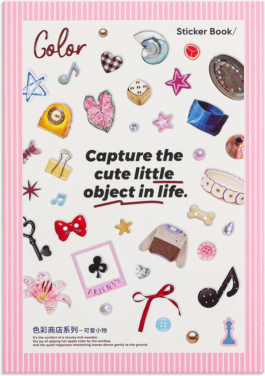 Girl's Korean Sticker Book, Food and Daily Life Theme - 1300+ Cute Dream Style Foodie Stickers, for DIY Scrapbooking Journaling Handbook Decoration Cute