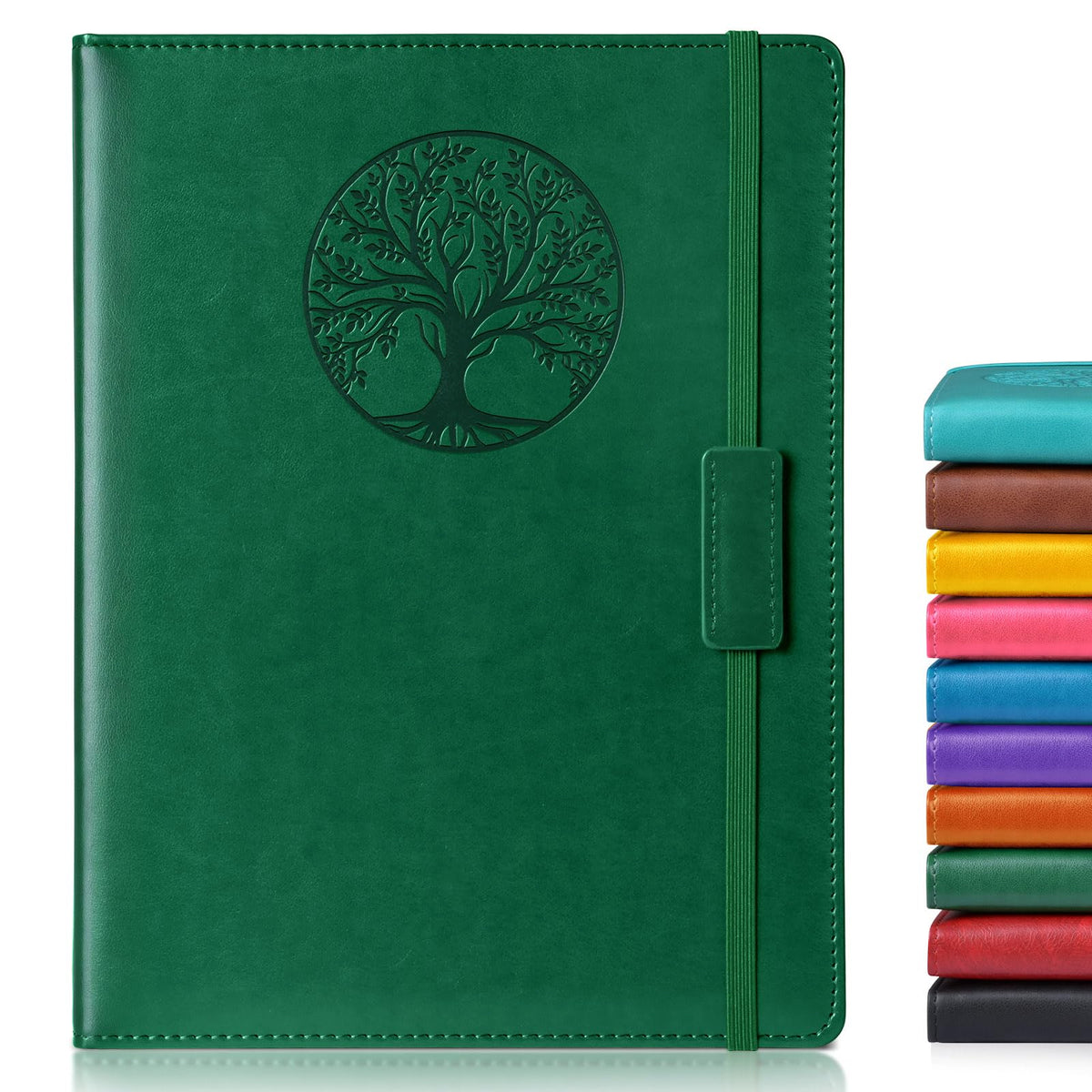 Biuwory Leather Journal Notebook,256 Thick Lined Pages,Hardcover 5.7"×8.3"