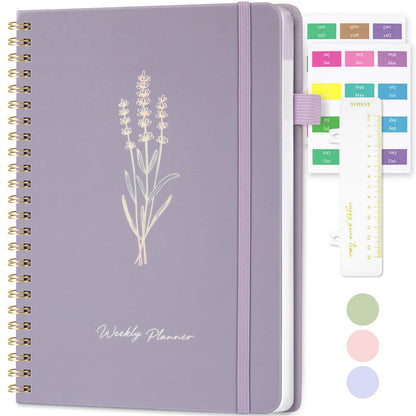 Oucaru Undated Weekly Planner A5, 52-Week Goal & Habit Tracker Notebook