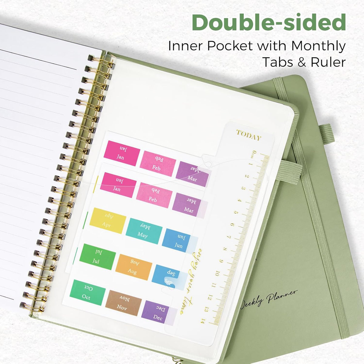 Oucaru Undated Weekly Planner A5, 52-Week Goal & Habit Tracker Notebook