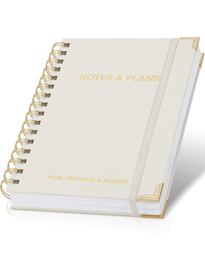 ZICOTO Aesthetic Daily Planner And Spiral Notebook With Hourly Schedule