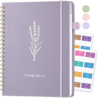 Oucaru Undated Weekly Planner A5, 52-Week Goal & Habit Tracker Notebook