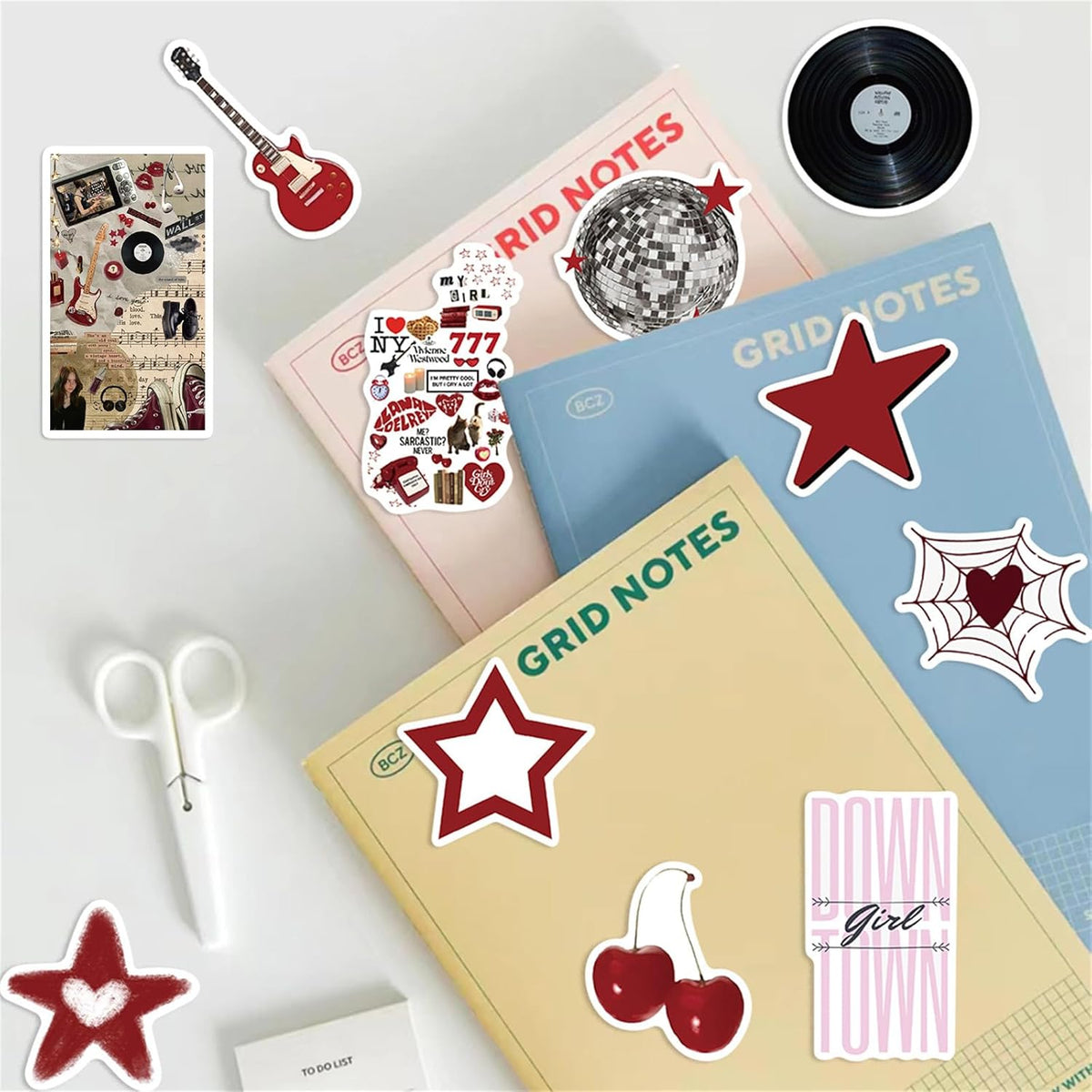 Aesthetic Downtown Girls Stickers Pack Trendy Y2K Stickers(50)