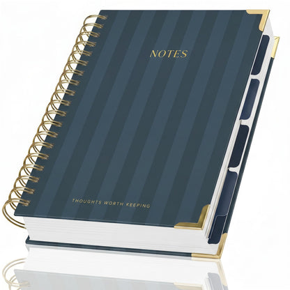 Aesthetic Thick Spiral Notebook With Tabs - Journal For Women Size B5