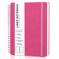 Lined Spiral Notebook for Women, A5 College Ruled Leather Spiral Journals