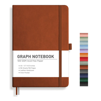 RETTACY Lined Journal Notebook, 192 Numbered Pages, A5 Size (5.7'' x 8.3'')