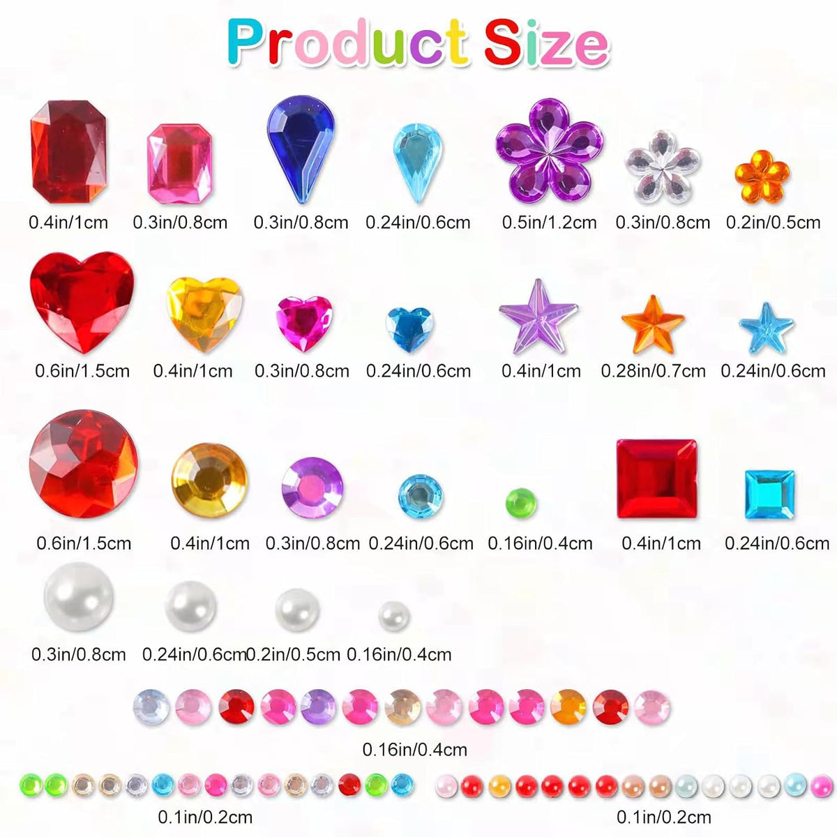 MYDBUYSOME 2774pcs Gem Stickers Jewels for Crafts, Adhesive Gems Rhinestone