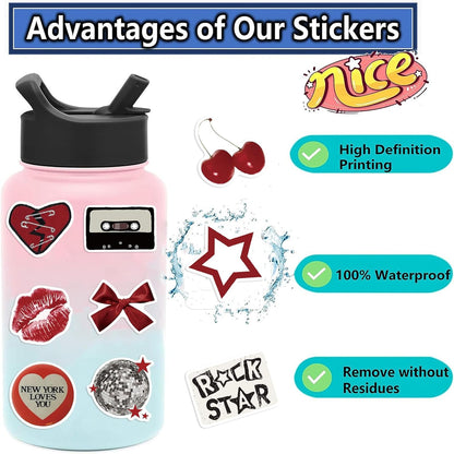 Aesthetic Downtown Girls Stickers Pack Trendy Y2K Stickers(50)