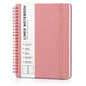 Lined Spiral Notebook for Women, A5 College Ruled Leather Spiral Journals