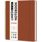 Taja Large Spiral Lined Notebook for Work, Journal for Women & Men