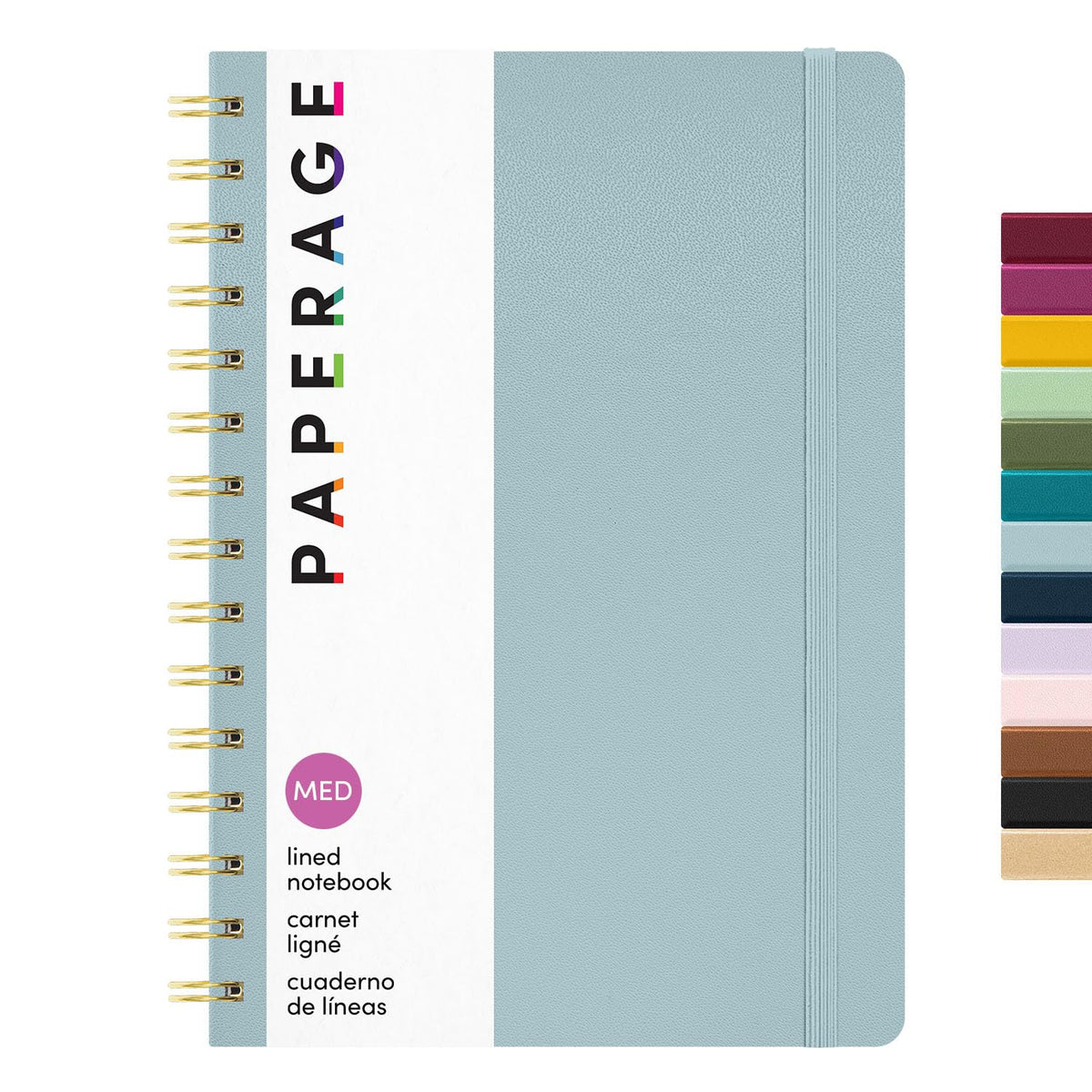 PAPERAGE Lined Spiral Journal Notebook, (Whimsical Garden), 160 Pages, Hardcover Journal for Women & Men, Medium 5.5 in x 8 in - 100 GSM, Thick Paper, Spiral Notebook for Work, School & Journaling