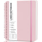 Lined Spiral Notebook for Women, A5 College Ruled Leather Spiral Journals