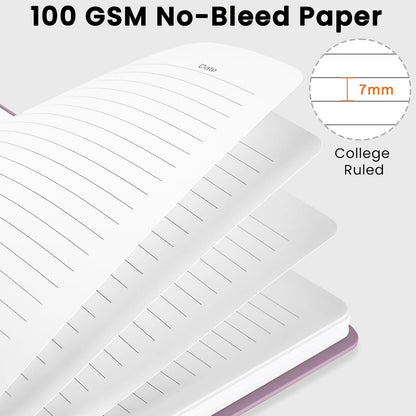 Lined Spiral Journal Notebook, A5 College Ruled Notebook for Note-Taking
