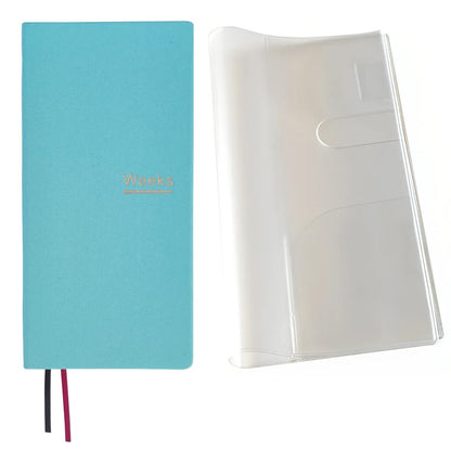 Undated Weekly Planner Notebook Pocket Organizer Appointment Book Journal Notebook A6 Week Plan Notepad (Beige with cover)