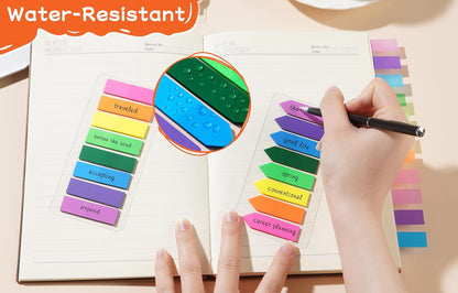 (2000 Pcs) Translucent Bright Sticky Tabs and Arrow Flags for Notebooks